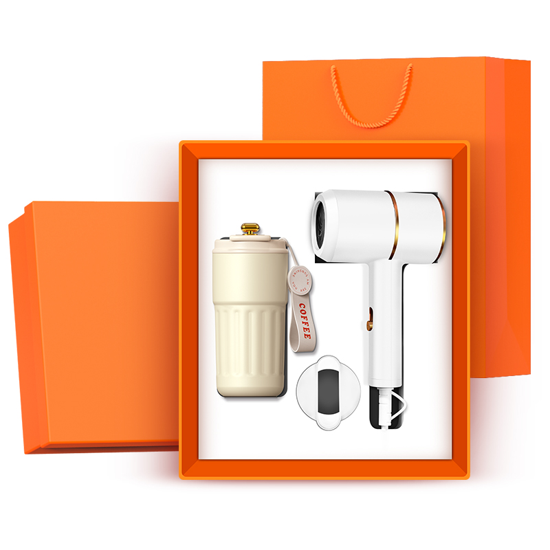 Coffret cadeau Mug 5 blanc + sèche-cheveux
