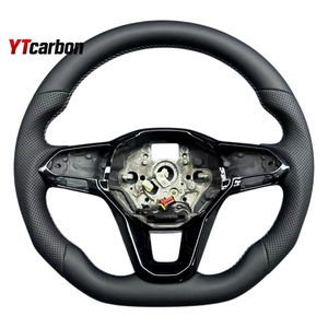 Volant en cuir suédé italien personnalisé YTcarbon pour New <span class=keywords><strong>Caddy</strong></span> Crafter California, pièces automobiles modifiées, accessoires intérieurs de voiture - Product Image 1