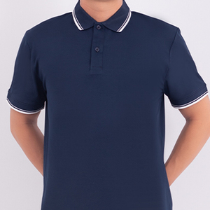 Camisa Polo Negra de Corte Clásico, Diseño de Manga Corta, Tejido Suave de Mezcla de Algodón, Ideal para Uniformes de Empresa y Uso Diario Informal - Product Image 2