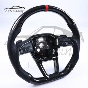 Volante Multifunción de Fibra de Carbono con Base Plana y Calefacción para <span class=keywords><strong>Audi</strong></span> A4 <span class=keywords><strong>Q3</strong></span> Q7 Q8 <span class=keywords><strong>S</strong></span> 2021-2024 - Product Image 2