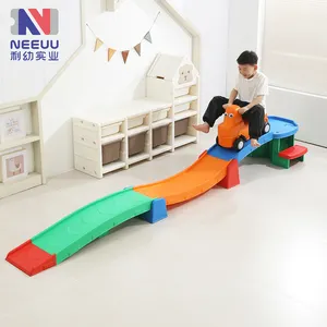 Children Hotselling Kindergarten Plastic Ride On Toy Cars Track Roller Coaster Three-Stage Scooter Plastic Car For Baby