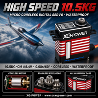 Micro servo numérique XQ-POWER XQ-S2007D 7kg sans noyau, étanche, engrenage en acier inoxydable, aluminium, 6V-8.4V, pour hélicoptère et avion RC