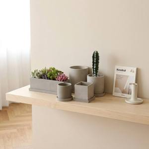 Pot de fleur <span class=keywords><strong>rectangulaire</strong></span> pour plantes vertes, Pot à ciment, décoration de jardin, maison et jardin, 3 tailles, moderne - Product Image 5