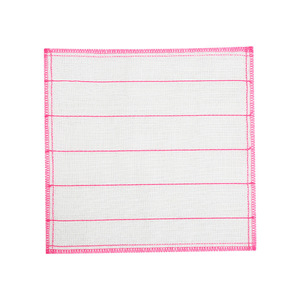 Chiffon à vaisselle en fibre de bambou extra large, épais, résistant à l'huile, chiffon de nettoyage de cuisine, rayé rose et blanc, rectangulaire, lot de 5 - Product Image 5