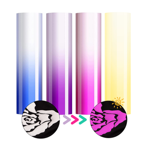 Rollo de vinilo de hojaldre que cambia de color UV 3D de Fábrica-HTV de hojaldre sensible al calor para transferencias de hierro <span class=keywords><strong>Cricut</strong></span> y prendas - Product Image 1