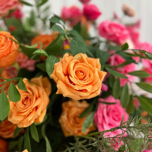 VERSPRECHEN Künstliche Blumen anordnung Künstliche Blumen kugel Hochzeit Herzstück Rose und Orchidee Blumen Mittelstücke - Product Image 3