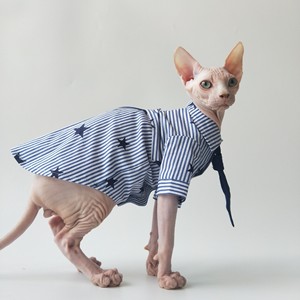 Ropa de gato para primavera y verano, camiseta de fiesta de boda, ropa suave para <span class=keywords><strong>Sphinx</strong></span>, gatos sin pelo, mascotas, novedad de 2023 - Product Image 3