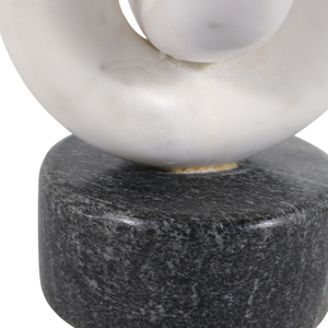 Scultura Marble Link per l'arredamento della casa, tavolino da soggiorno, stile raffinato - Product Image 6