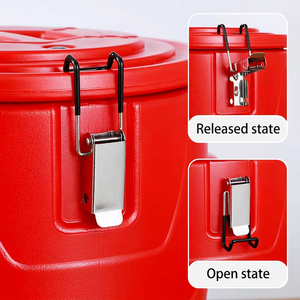 Conjunto de 5 Peças de Barril Térmico Isolado de Aço Inoxidável de Alta Qualidade com Grande Capacidade: 5L, 10L, 30L, 50L, <span class=keywords><strong>70L</strong></span> - Caixa Térmica para Alimentos Quentes e Frios - Product Image 3