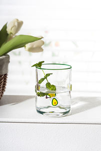 Venta al por mayor exquisitos vasos de cristal de alta calidad con patrón de frutas de 380Ml <span class=keywords><strong>para</strong></span> fiestas <span class=keywords><strong>y</strong></span> decoración de muebles - Product Image 3