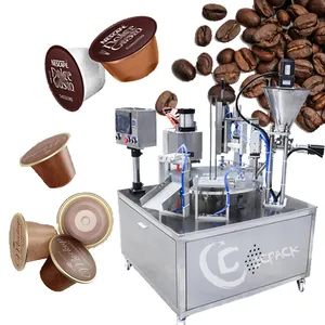 Machine de scellage entièrement automatique pour le remplissage de Capsules de café K, appareil pour emballer des dosettes et du café en poudre, avec halogène, pièces