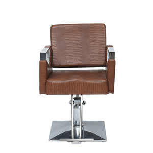 Chaise de coiffure HZ88150B Marron, chaise de barbier hydraulique réglable en hauteur, usage commercial - Product Image 1