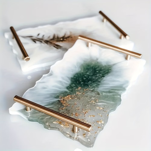 Bandeja grande Irregular de <span class=keywords><strong>tres</strong></span> capas, <span class=keywords><strong>Molde</strong></span> de resina de silicona <span class=keywords><strong>para</strong></span> fabricación de geoda posavasos, <span class=keywords><strong>molde</strong></span> de fundición de silicona - Product Image 1