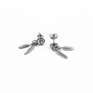 Pendientes de plumas de acero inoxidable yunique para fiesta, joyería para mujeres y hombres, Material de acero inoxidable - Product Image 3