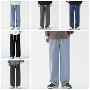 Di alta qualità <span class=keywords><strong>pittura</strong></span> retrò personalizzato pantaloni con fondo a campana per gli uomini impilati Jeans da lavoro verniciato a spruzzo pantaloni da uomo falegname - Product Image 6