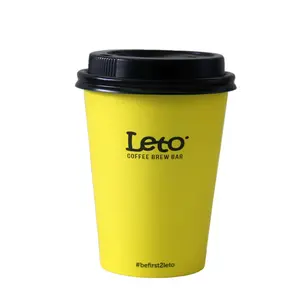 Material de papel desechable, vaso de papel con tapas, de un solo estilo, para bebidas, 16oz