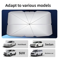 Pare-soleil de voiture pliable en polyester anti-UV, style minimaliste, isolant thermique, portable, extensible, pour pare-brise avant