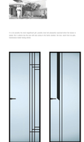 Joint étanche de porte de salle de bain en verre trempé de conception coulissante sans cadre pour l'utilisation de pièce humide pour le garage intérieur de jardin