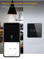 Interruptor de Luz Inteligente Tuya TYSH con Wifi, Control Remoto, 220v, Compatible con Alexa y Google Home