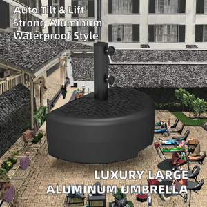 China Factory Luxury <b>Large</b> 3m Aluminum Base <b>Umbrella</b> Waterproof Modern Design for Park -Outdoor Leisure Hotel Use Furniture - Product Image 2