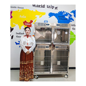 Jaula de exhibición de animales pequeños de acero inoxidable para uso veterinario, tiendas de mascotas, clínicas, instrumentos veterinarios de alta calidad para espectáculos de mascotas - Product Image 2