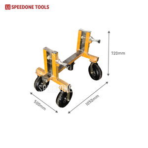 औद्योगिक ग्रेनाइट संगमरमर का पत्थर स्लैब 4 पहियों के साथ डोली ट्रॉली को ले जा रहा है, हाथ से संचालित सुरक्षा लोडिंग ट्रॉली - Product Image 3