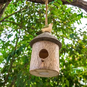 Europese Stijl <span class=keywords><strong>Vintage</strong></span> Polyresin Vogelhuisje En Feeder Buitentuin Ornament Voor Vogellanding Voor Kerst Andere Ambachten - Product Image 2