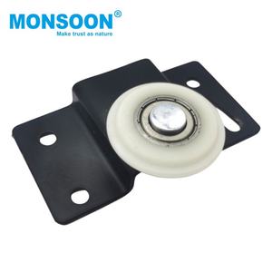 Ruedas de Metal de Acero Plateado y Plástico con Guía Deslizante de Nailon Moderno para Puertas Corredizas de Vidrio, Herrajes para Puertas Corredizas Superiores e Inferiores - Product Image 2