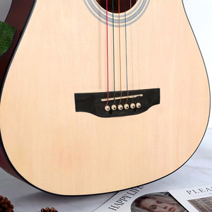 Vendita diretta della fabbrica di compensato rosso 38 pollici chitarra acustica per i bambini con lucido finito - Product Image 2