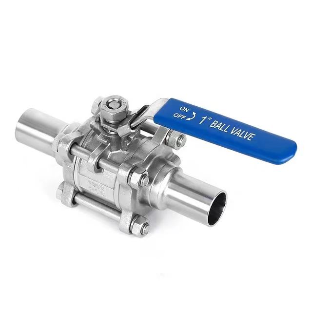 SANTHAI SS304/316L 3 шт., сварной шаровой клапан, сварной расширенный ручной шаровой клапан