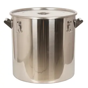 100L en acier inoxydable 304 commerciale de pot chaud épicé commerciale électrique à nouilles à gaz cuisson baril rond cylindre droit