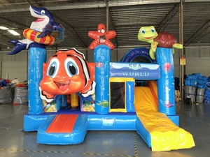 Inflatable nhỏ Bounce House trượt bouncy lâu đài Inflatable bouncers cho trẻ em Inflatable Combo Bouncer với trượt - Product Image 3