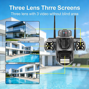 JOAREON Nuova Telecamera PTZ Wireless Smart ICSee 3MP per Esterni con Visione Notturna, 3 Lenti, Uso Domestico, WiFi 2.4G, Telecamera di Sicurezza CCTV - Product Image 3