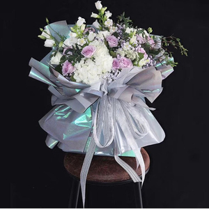 Korean Style Flower Packaging <strong>Paper</strong> Fancy Silk rainbow <strong>Color</strong> Iridescent Flower Bouquet Gift Wrapping <strong>Paper</strong> - Product Image 6