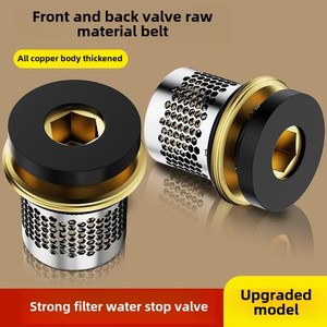 Válvula de <span class=keywords><strong>Ducha</strong></span> Anti-Retorno de Diseño Moderno con Diámetro Interior de 1/2\", Bloqueo Unidireccional con Filtro de 3/4\", Almohadilla de Goma para Baño - Product Image 2
