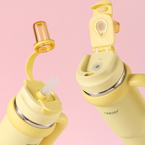 PINKAH Tasse isotherme en acier inoxydable de 880 ml avec couvercle et paille, nouvelle arrivée pour l'eau, le thé glacé ou le café, gobelet de voyage - Product Image 5