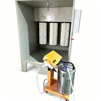 Cabine de peinture en poudre de haute qualité avec récupération de poudre, armoire de pulvérisation automatique avec four pour test d'échantillons