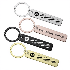 Llavero de Acero Inoxidable con Grabación de Audio Personalizada, Colgante Impermeable y Ligero, Regalo de Cumpleaños Musical - Product Image 2