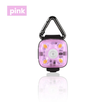 Mini Luz LED para Pasear Mascotas, para Perros y Gatos Pequeños, Medianos y Grandes, 4 Lámparas LED, Carcasa Esmerilada, 3 Modos, Clip para Collar, Luz Intermitente para Paseos Nocturnos