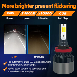 Sfida T1 6000K Led Koplamp H4/H7 Lampen 12V 24W 2400 Lumen Universele Montage Voor Kleine Auto 'S En Stadsauto 'S - Product Image 6