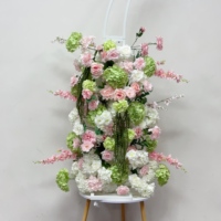 Arche de fleurs artificielles personnalisable, série Océan Bleu, pour arrangements floraux de mariage, hortensias bleu profond onirique pour mariage