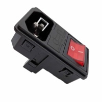 Module 3-en-1 EN60320 de qualité hospitalière avec prise C14, double fusible et interrupteur à bascule DPST 0717-2S-PQ1.5