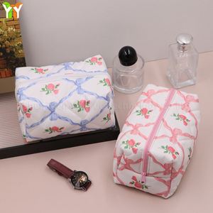 Floral Quilted Bag for Women Cosmetic Toiletries Large Capacity <b>Makeup</b> Pouch Toiletry Organizer <b>Case</b> - Product Image 5
