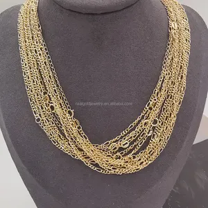 Wholesale Jewelry AU750 18k Solid Gold Franco Chain Necklace Custom Trendy Men Chain High Quality Jewelry
