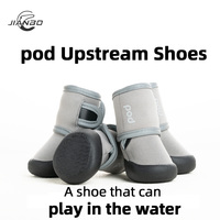 JIANBO 1PET chaussures pour chiens antidérapantes à motif solide coussinets de protection des pattes imperméables avec chaussures et chaussettes mignonnes de style classique pour animaux de compagnie