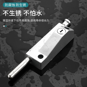 Loquet de sol en alliage de zinc à ressort pour porte en bois ou en verre, sécurité antivol, montage en surface - Product Image 1
