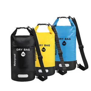 2024 New Products 10l/20l Outdoor Travel Waterproof Bag 500dpvc Mesh Swimming Waterproof Bag Hiking Beach Waterproof Bag