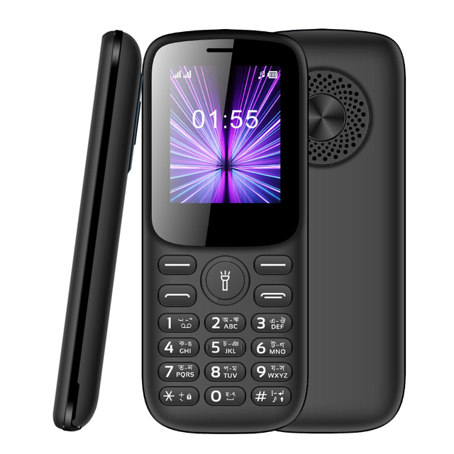 OEM Linux Dual SIM Card Spanish/German/French 2.0 Inch Quad Core Bar Feature Phone with FM Radio 1000mAh for Bulk Project Orders