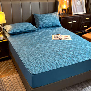 Protège-<span class=keywords><strong>matelas</strong></span> matelassé de luxe King Size, doux, antidérapant, couverture complète, literie confortable - Product Image 3