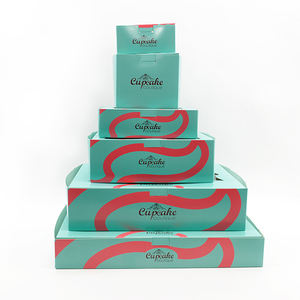 Paquet personnalisé clair Long Muffin Bakery Sshop Valentine <span class=keywords><strong>Mini</strong></span> 4 6 8 12 pièces capacité boîtes à cupcakes avec support - Product Image 2